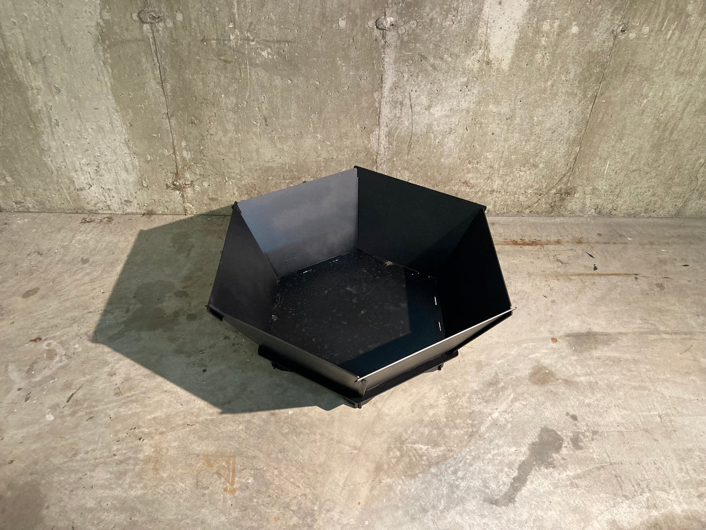 Collapsible Hexagon Fire Pit - Black High Temp Paint